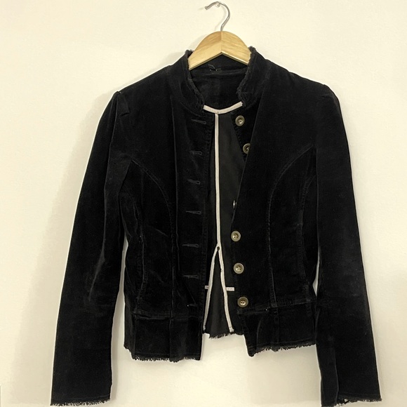 Black Corduroy Jacket- size S - Picture 1 of 14
